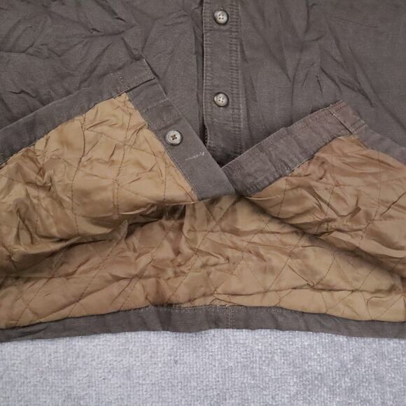 VTG 90s Arrow Blue Jean Co Sun Faded 2XL Brown Long Sleeve Full Snap Work Jacket - Picture 6 of 11